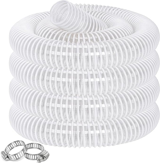 Dust Collection Hose 2 in × 20 ft Heavy Duty Clear Flexible PVC Reinforced by ZY-hosetube