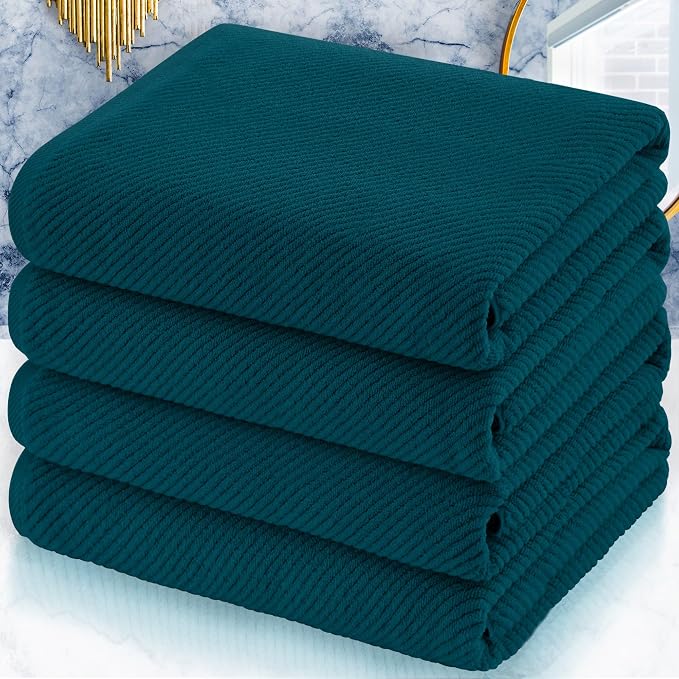VOOVA & MOVAS Bath Towels Set of 4, Large 30" x 56" by VOOVAMOVAS