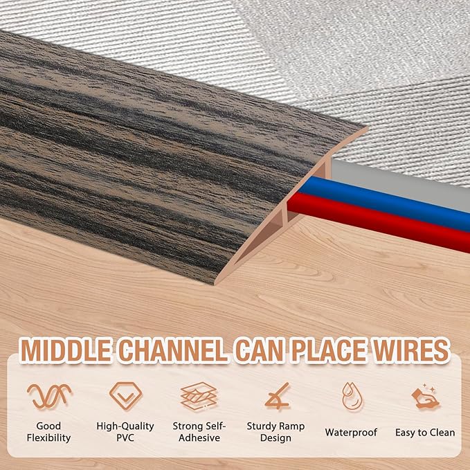 Floor Transition Strip Self Adhesive Vinyl Door Threshold - Image 3