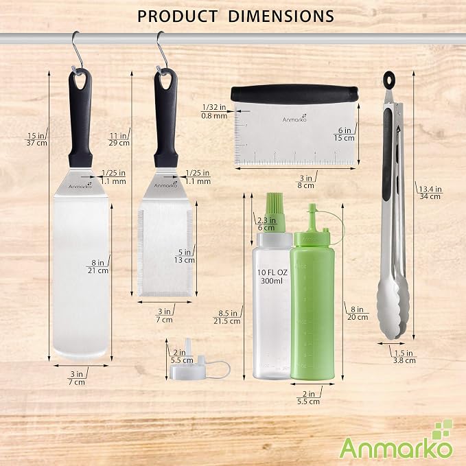 Metal Spatula Set Stainless Steel and Scraper - Image 6