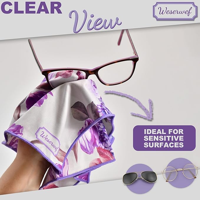 WESERWEF Design Microfiber Glasses Cleaning Cloth – Premium Cleaning Cloth - Image 6