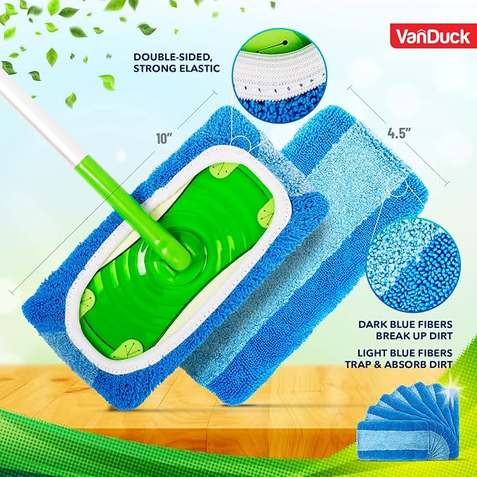 VanDuck Reusable Pet Heavy Duty Mop Pads Compatible - Image 3