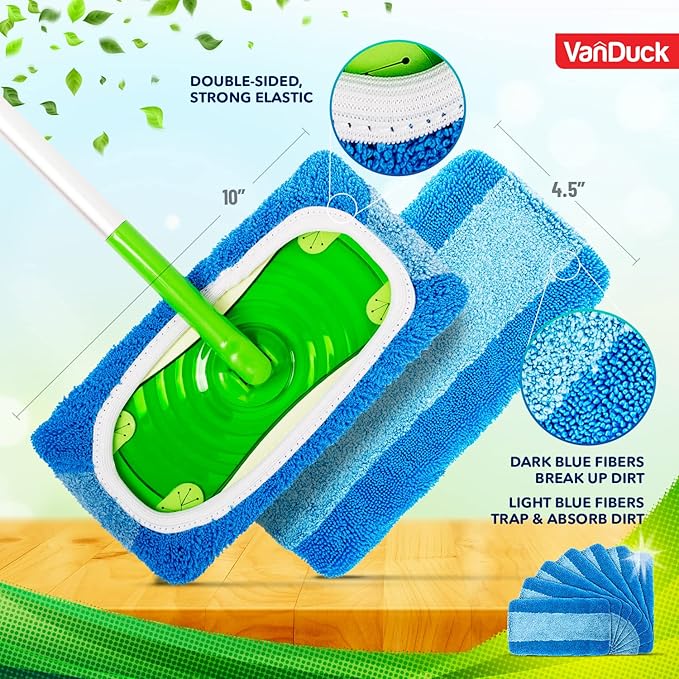 VanDuck Reusable Pet Heavy Duty Mop Pads Compatible - Image 3