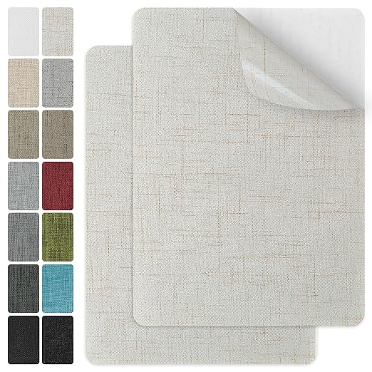 J.CARP 2Pcs Linen Repair Patches, Large Self-Adhesive Fabric Patch by JCARP