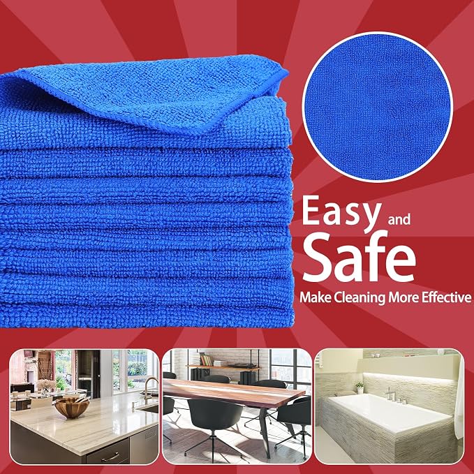 Tanlade Microfiber Cleaning Cloth Cleaning Rags Reasonable Kitchen Towels - Image 4