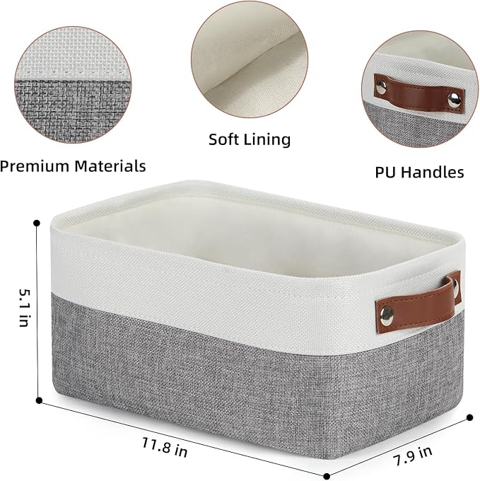DULLEMELO Storage Baskets for Shelves, Small Fabric Storage Bins - Image 2