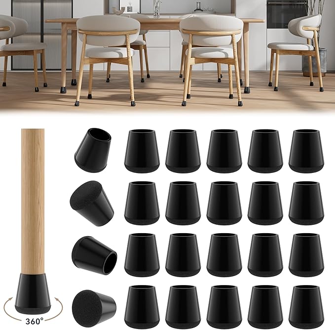 24PCS Extra Small Chair Leg Floor Protectors by Violibar