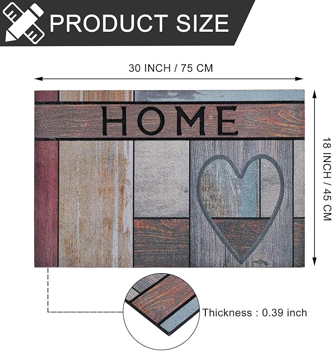 CHICHIC Welcome Door Mat 18x 30 Inch Front Doormat Outdoors - Image 3
