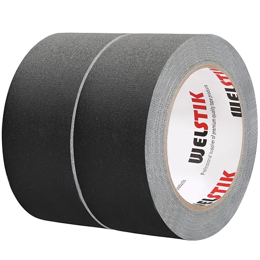 WELSTIK Non-Reflective Black Upgraded Version Gaffers Tape, 1.88 inch x 22 Yards by WELSTIK
