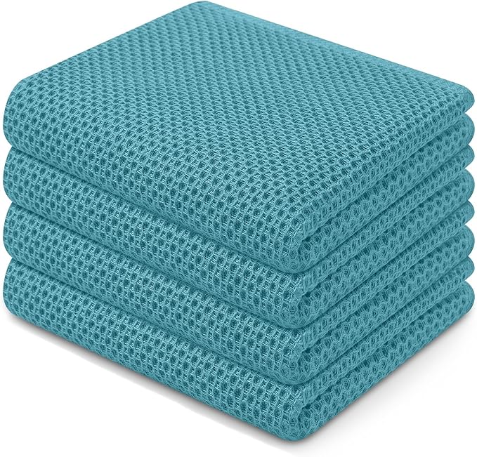 Homaxy 100% Cotton Waffle Weave Kitchen Dish Towels, Ultra Soft Absorbent Quick by Homaxy