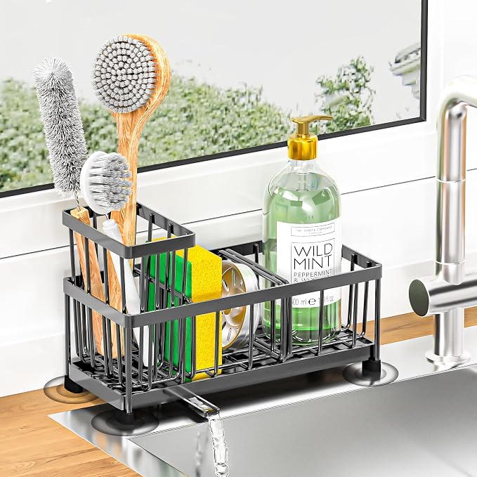 Self-Draining Kitchen Sink Caddy by Unknown