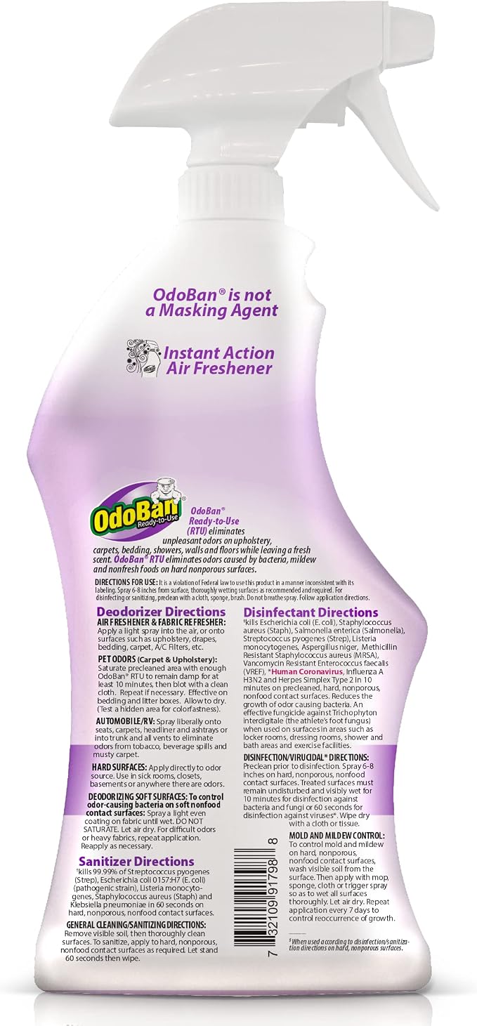 OdoBan Ready-to-Use Disinfectant and Harsh Aroma Eliminator, Cleaner and - Image 5