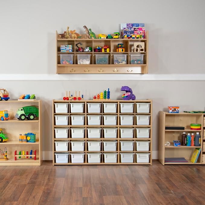 Wood Designs Cubby Storage Bin, Heavy Duty Plastic Containers - Image 6