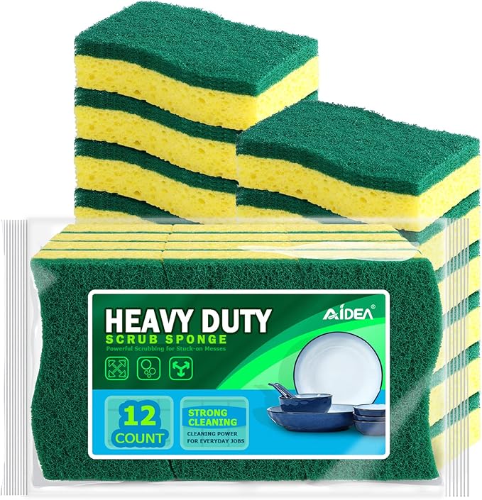 AIDEA Sponges Heavy Duty-12Count, Sponges Kitchen, Sponge by AIDEAHOME