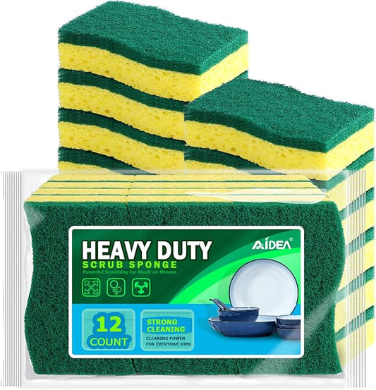 AIDEA Sponges Heavy Duty-12Count, Sponges Kitchen, Sponge by AIDEAHOME