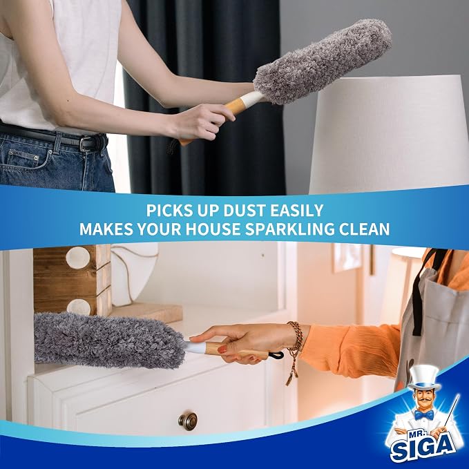 MR.SIGA Lint Free Microfiber Duster, Washable and Reusable Duster - Image 4