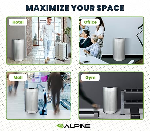 Alpine Half Round Trash Can Open Top - Image 8