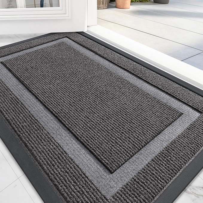 OLANLY Front Door Mat Indoor Outdoor Entrance, Waterproof All-Season, by OLANLY