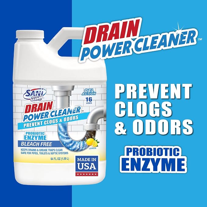 SANI 360° Drain Power Cleaner, Enzyme Gel Formula, Deodorizer, Stops Clogs - Image 6