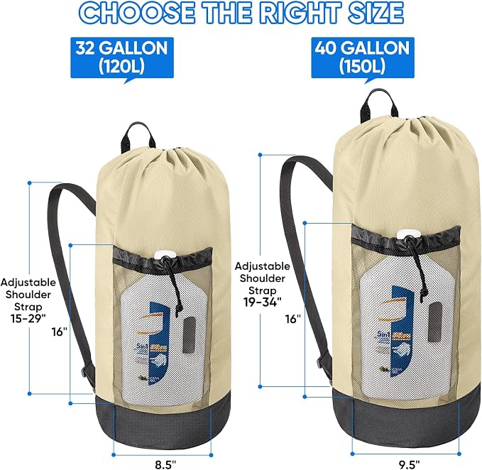 BALEINE 120L Laundry Bag Backpack, 900D Oxford Fabric Large Travel Laundry Bags - Image 2