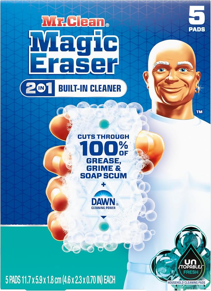 Mr. Clean Magic Eraser Foaming Sponge, All Purpose Cleaner, Dawn Cleaning Power - Image 11