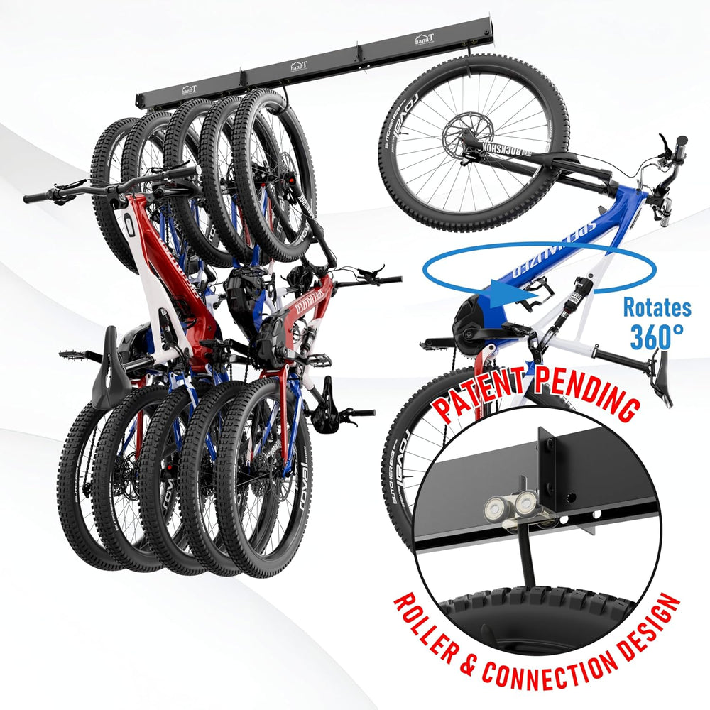 USA Based Ceiling Bike Rack Garage Storage Mount, Bicycle Hanger For Up To 6 ...