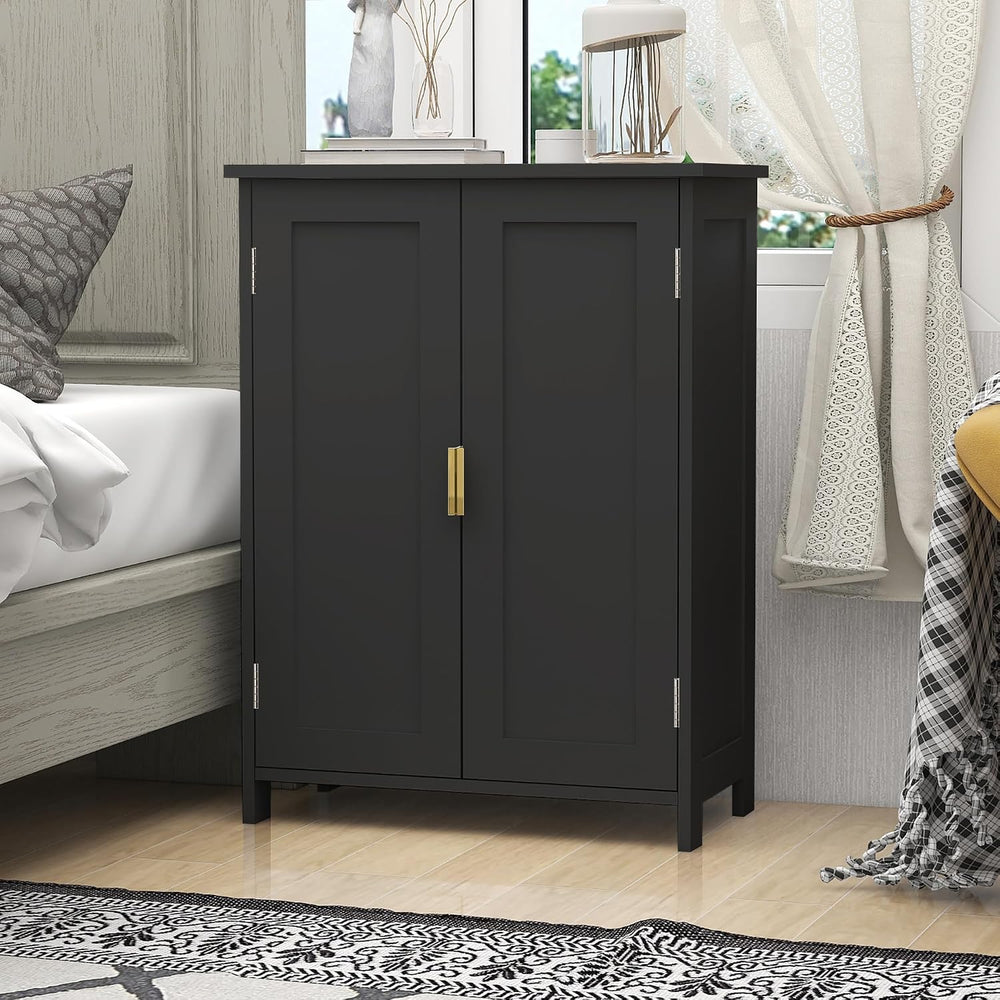 TaoHFE Black Bathroom Storage Cabinet,Bathroom Cabinets Freestanding