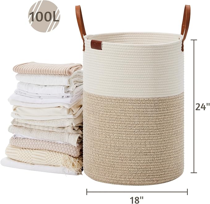 VIPOSCO Tall Laundry Basket, Large Dirty Clothes Hamper - Image 5