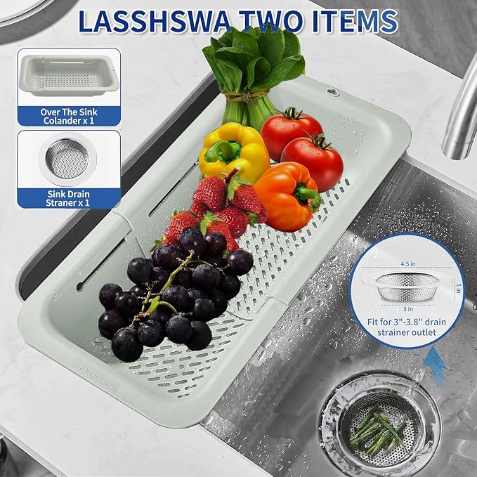 LASSHSWA Collapsible Colander and Strainer - Image 2