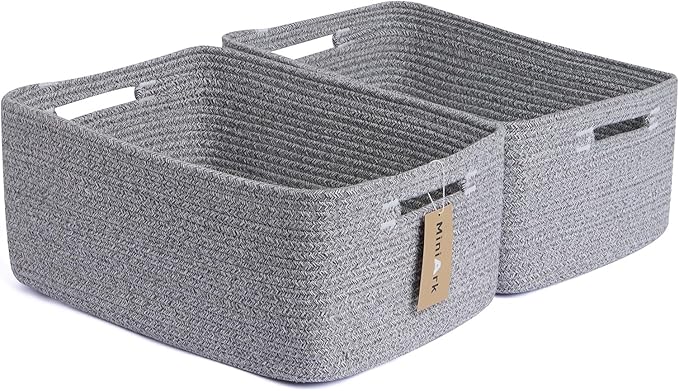 Large Storage Baskets for Shelves, Closet Organizers Bins for Clothes Blanket by MiniArkStorageBasketsHome