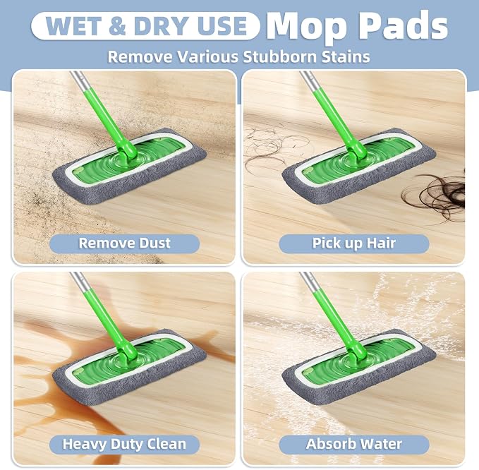 Reusable Dry Sweeping Cloths Microfiber Wet Pads Refill Compatible - Image 4