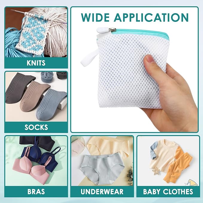 6pcs Laundry Bag Mesh Wash Bag Mini Washing Machine Underwear Washing Bag Wash - Image 3
