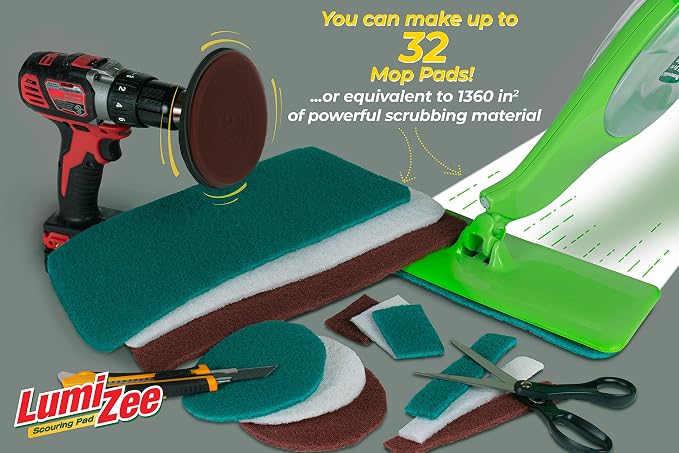 Heavy Duty Scrubbing Pad Roll 19ft Ultra Size Sponge Scouring Pad Brown19ft x - Image 5