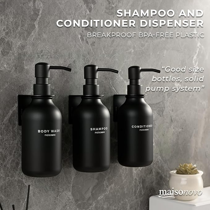 MaisoNovo Shampoo and Conditioner Dispenser - Image 3
