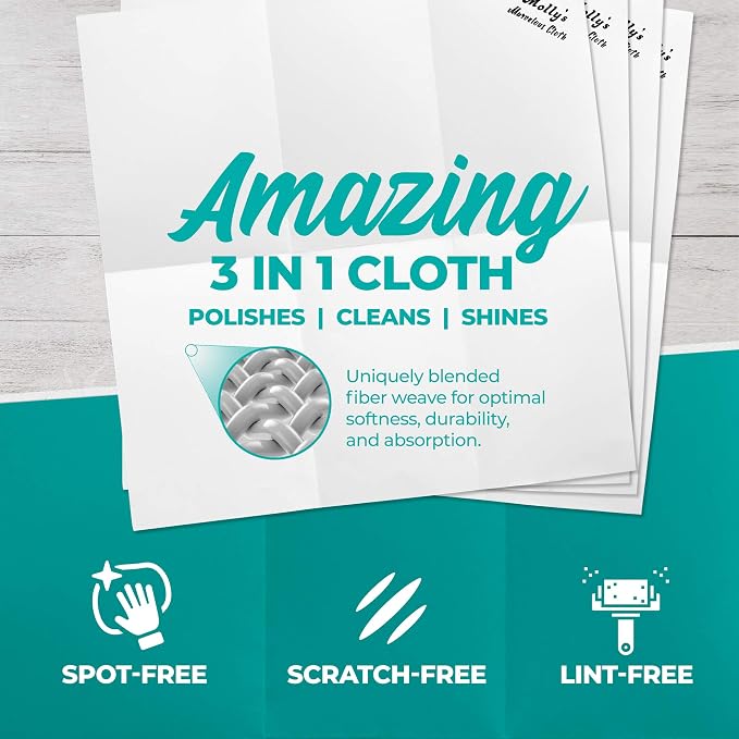 Molly's Marvelous Cloth, Streak-Free, Lint-Free Microfiber Cleaning Cloth - Image 8