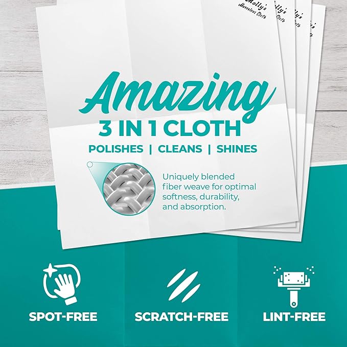Molly's Marvelous Cloth, Streak-Free, Lint-Free Microfiber Cleaning Cloth - Image 8