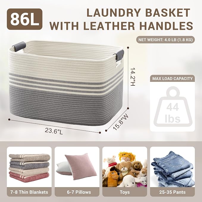 86L Extra Large Laundry Basket