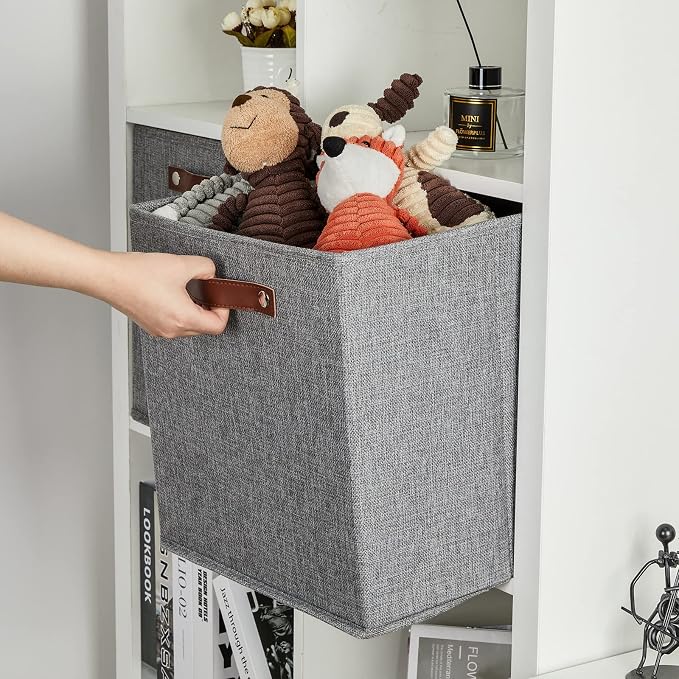 DULLEMELO Fabric Storage Cubes, 13 inch Cube Stroage Bins
