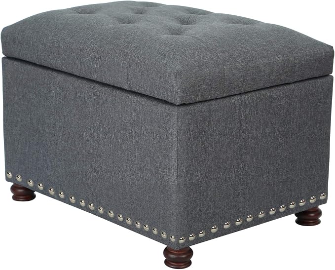 Joveco Storage Ottoman Bench Rectangular Fabric Organization Foot Rest by Joveco