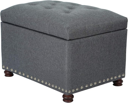 Joveco Storage Ottoman Bench Rectangular Fabric Organization Foot Rest by Joveco