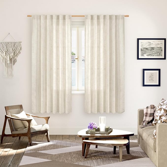 YoungsTex Linen Curtains for Living Room 2 Panels - Image 2