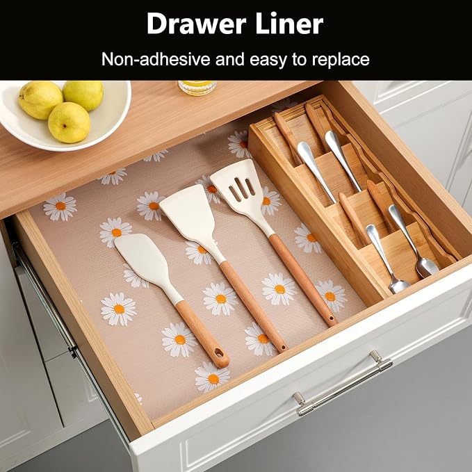 INNOLITES Shelf Liners for Kitchen Cabinets, Non Adhesive Drawer Cabinet Liner - Image 2