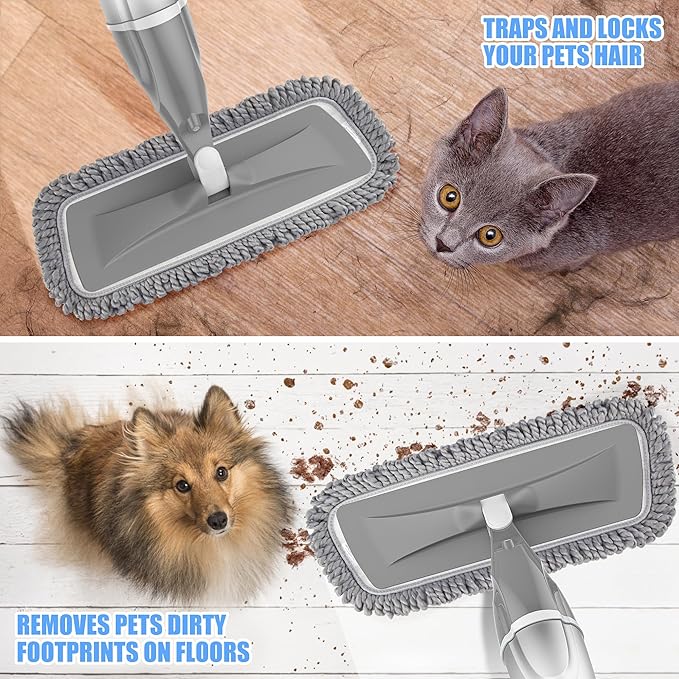 Microfiber Spray Mops for Floors Cleaning: EXEGO Dust Mop Wet Mop - Image 3