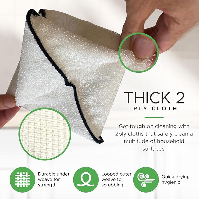 Whiffkitch Dishcloths Dishrags for Kitchen and Household Cleaning 9x9 6-Pack - Image 5