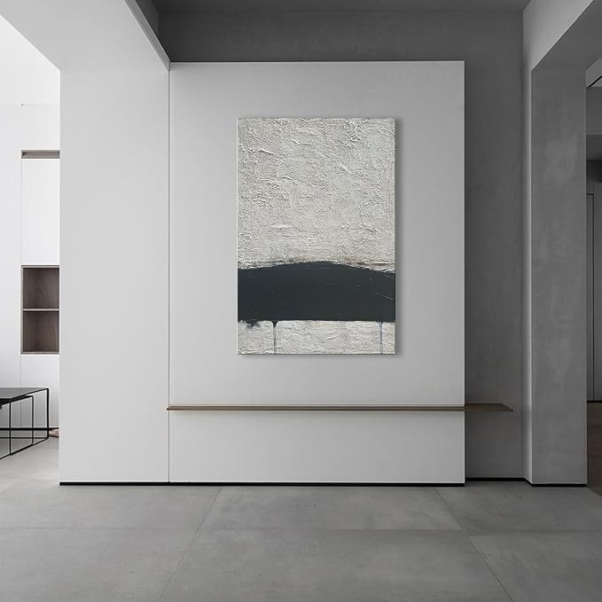 NANKAI Hand-painted Minimalism Black and Gray Art Oil painting Canvas Abstract - Image 6