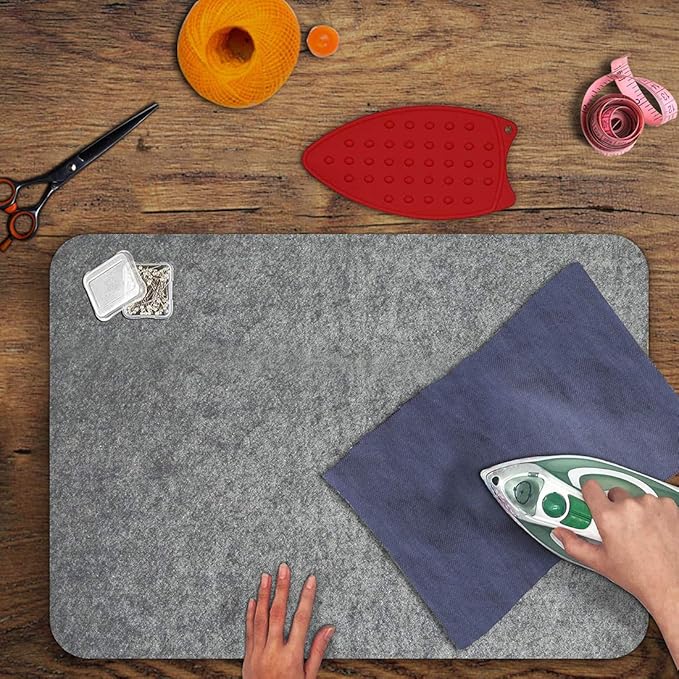 ZOMONETI 24" x 18" Wool Pressing Mat 100% New Zealand Felted Wool Ironing Mat - Image 4