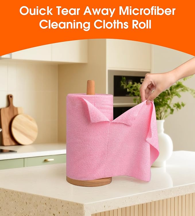 Roll of Microfiber Cleaning Cloth –100 Pack, Tear Away Microfiber Towels - Image 5