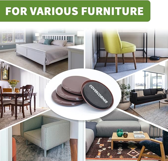 Furniture Sliders for Carpet 8 PCS - Image 5