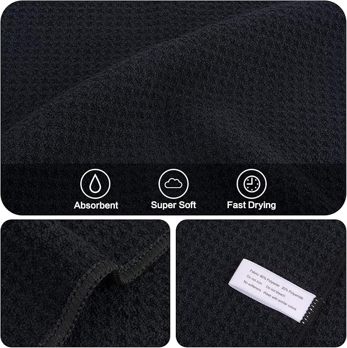 KinHwa Microfiber 6 Pack Dish Cloths Thick Waffle Weave Kitchen Dish Drying - Image 4