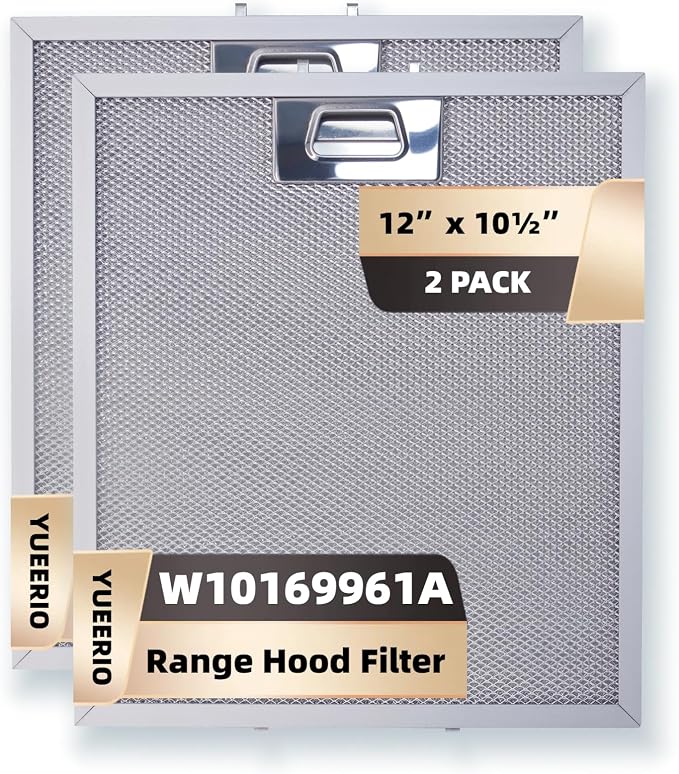 W10169961A 5 Layer Aluminum Mesh Range Hood Filter Replacement 12" x 10.5" by Unknown
